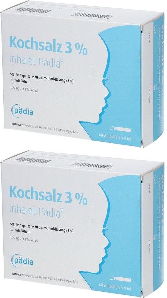 2x Kochsalz 3% Inhalat Pädia Ampullen 2x60x4 ml Inhalationsampullen