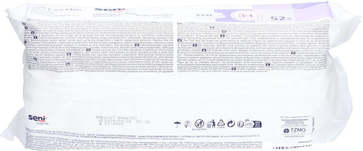 Seni Care Feuchttücher Xxxl Maxi Btl 52 Stk St Tücher