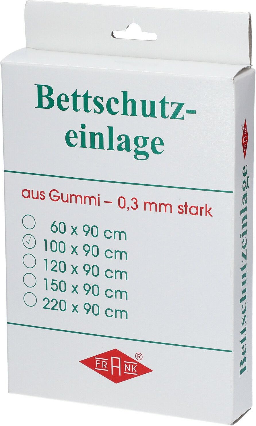 Betteinlage Gummiplatte 0,3 mm 90x100 cm weiß 1 St Einlagen