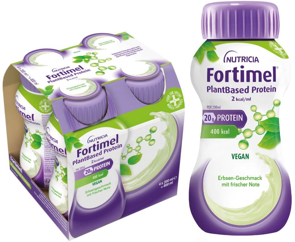 Fortimel PlantBased Protein 2 kcal Erbse fri.Note 4x200 ml Flüssigkeit