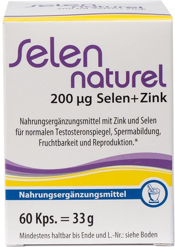 Selennaturel 200 µg+Zink Kapseln 60 St