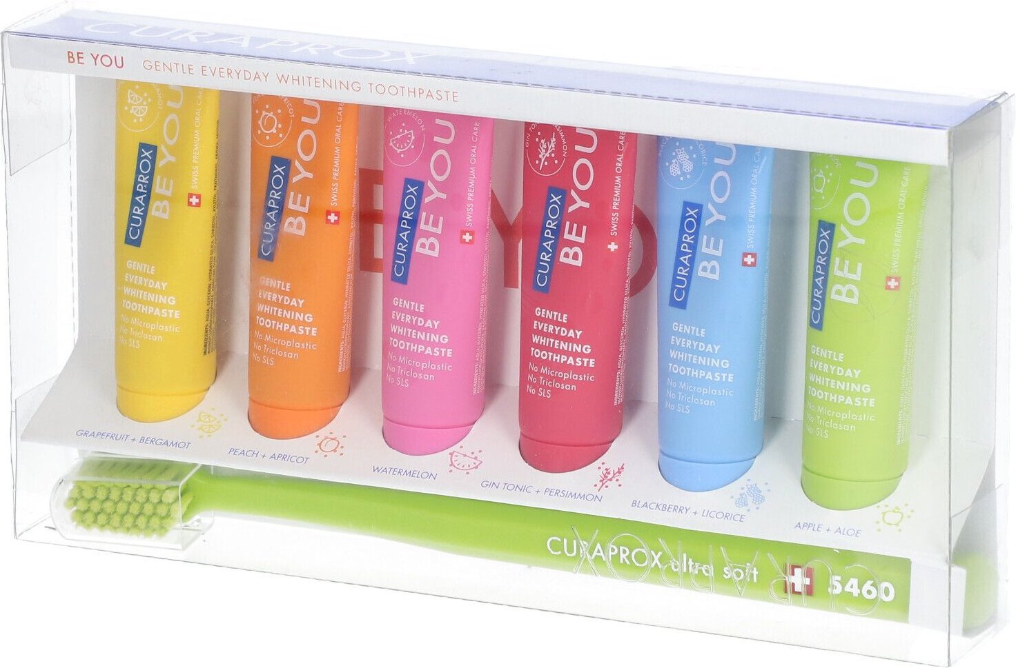 Curaprox be you Mix-Set 6-Zahnpasten+1-Zahnb. 1 St Kombipackung