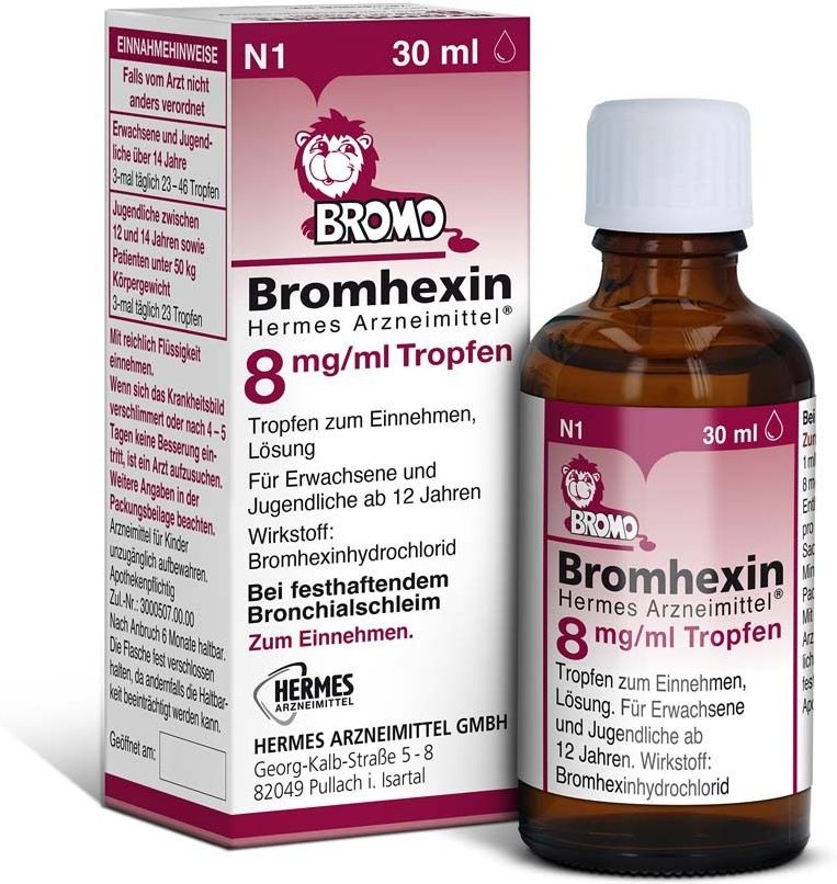 Bromhexin HERMES Arzneimittel 8 mg/ml Tropfen