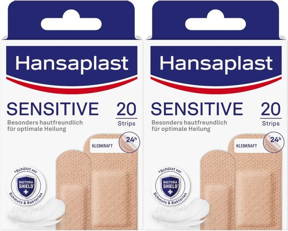 Hansaplast Sensitive Pflasterstrips hautton light 2x 2x20 St Pflaster