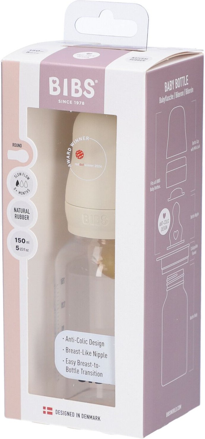 Thumbnail - Bibs Zuigfles 150Ml Complete Set Ivory 1st 1 St Babyflasche