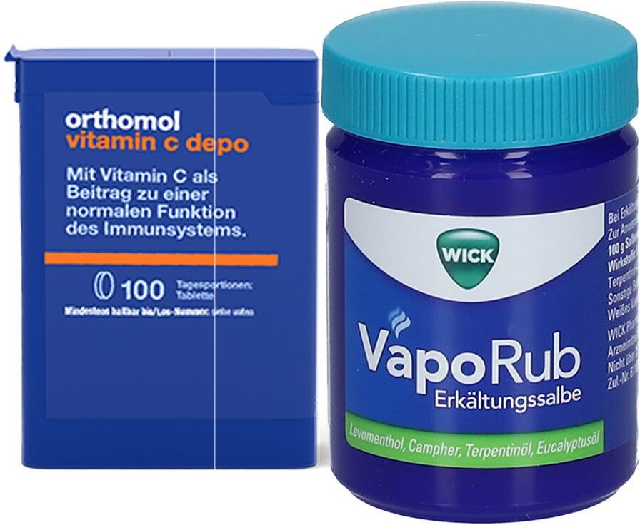 Erkältungsset Wick VapoRub + Orthomol Vitamin C depo 1 St Set
