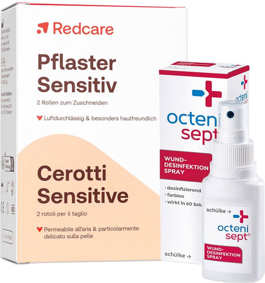 octenisept® Wund-Desinfektions-Spray + Redcare Pflaster Sensitiv 1 St Set