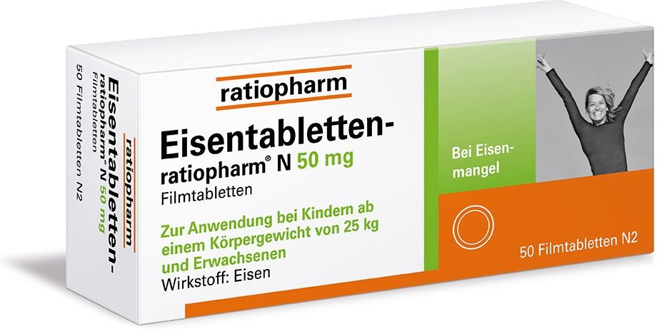 EISENTABLETTEN-ratiopharm N 50 mg Filmtabletten St