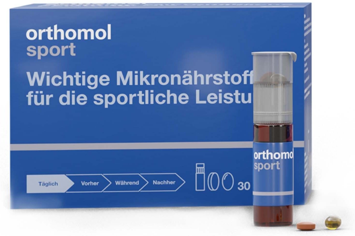 Orthomol Sport Trinkfläschchen/Tabl./Kaps.Kombip. 30 St Trinkampullen