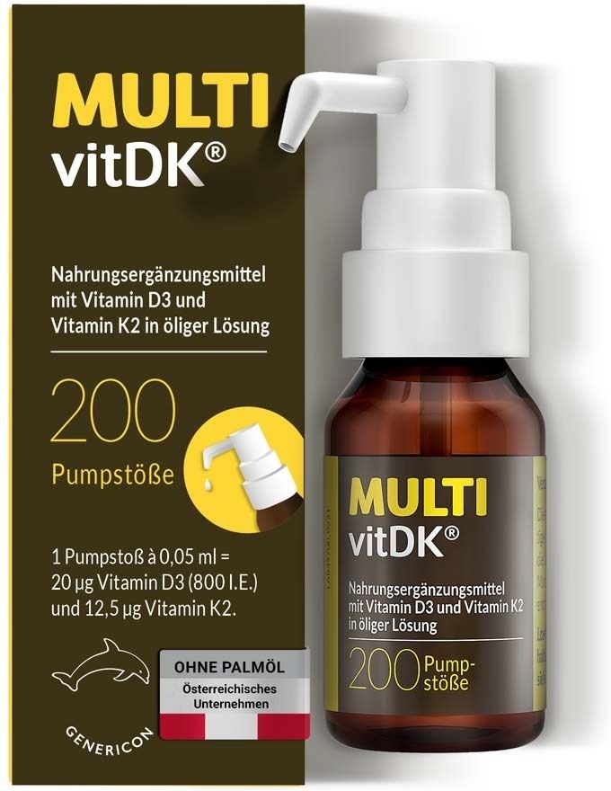 Multivitdk Lösung Vitamin D3+K2 10 ml Pumplösung