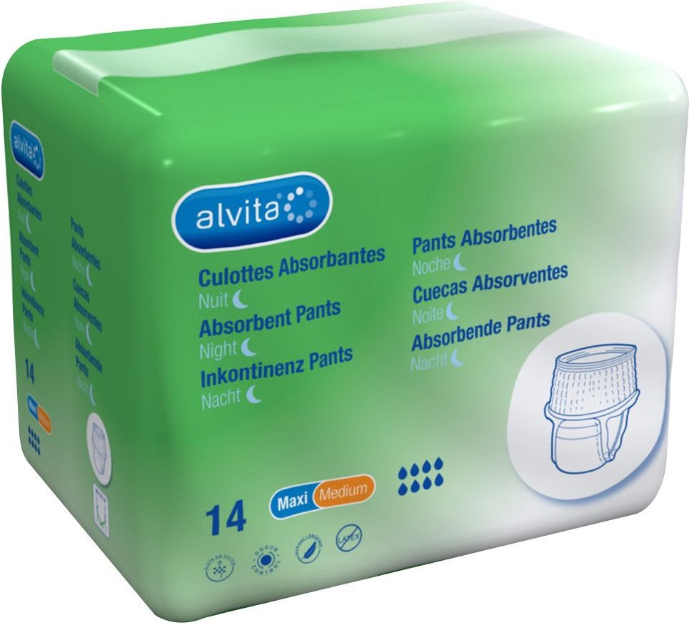 Alvita Inkontinenz Pants maxi medium Nacht 14 St Einweghosen