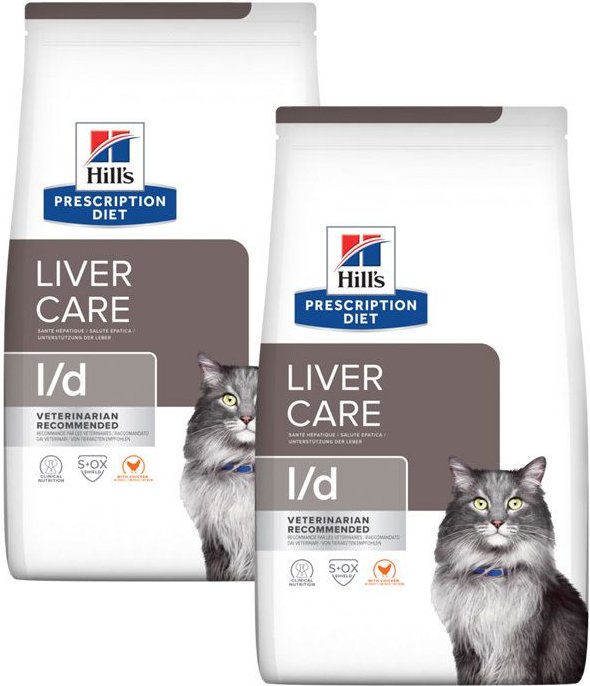 2x Hill's Prescriptioen Diet Liver Care l/d Huhn 2x1,5 kg Pellets