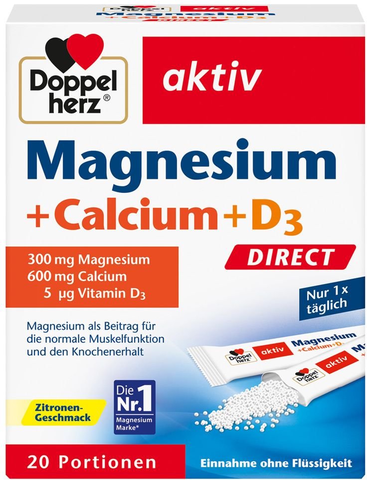 Thumbnail - Doppelherz Magnesium+Calcium+D3 Direct Pellets 20 St