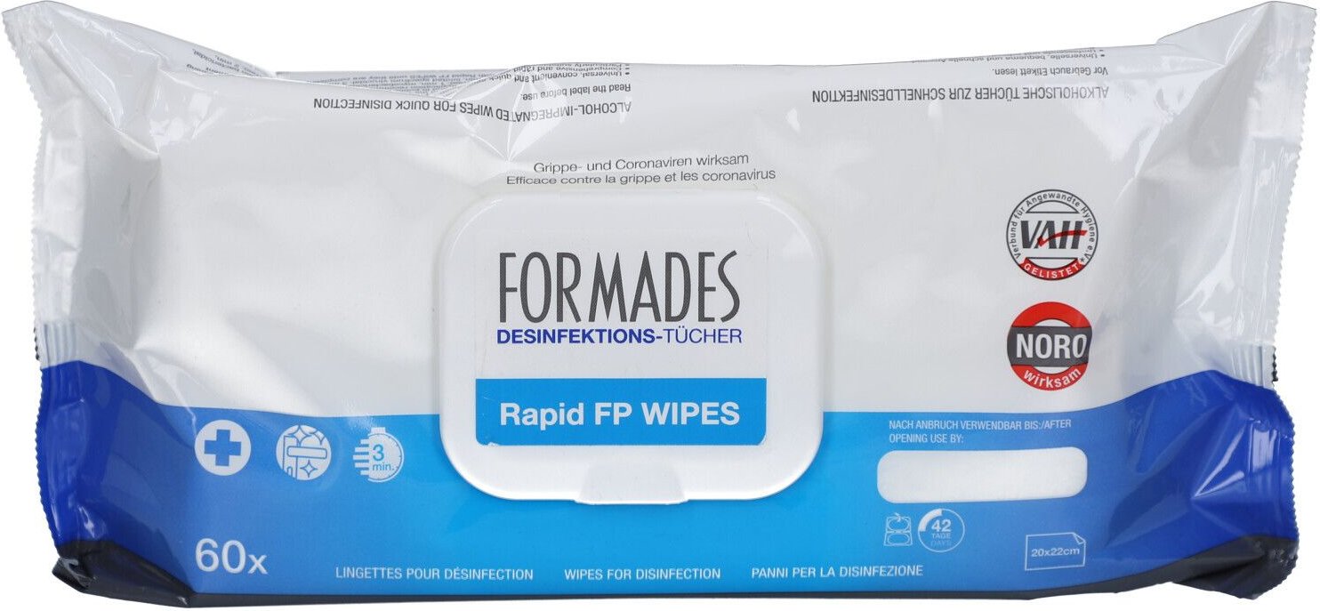 Formades Rapid FP wipes Desinfektionstücher 60 St Tücher