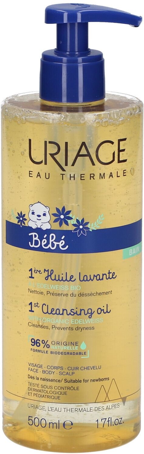 Uriage Baby 1st Cleansing Oil with Organic Edelweiss Nieuwe Formule 500 ml Körperpflege