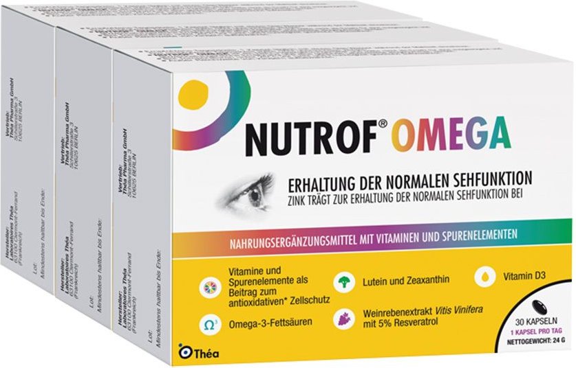 Nutrof Omega Kapseln 3x30 St