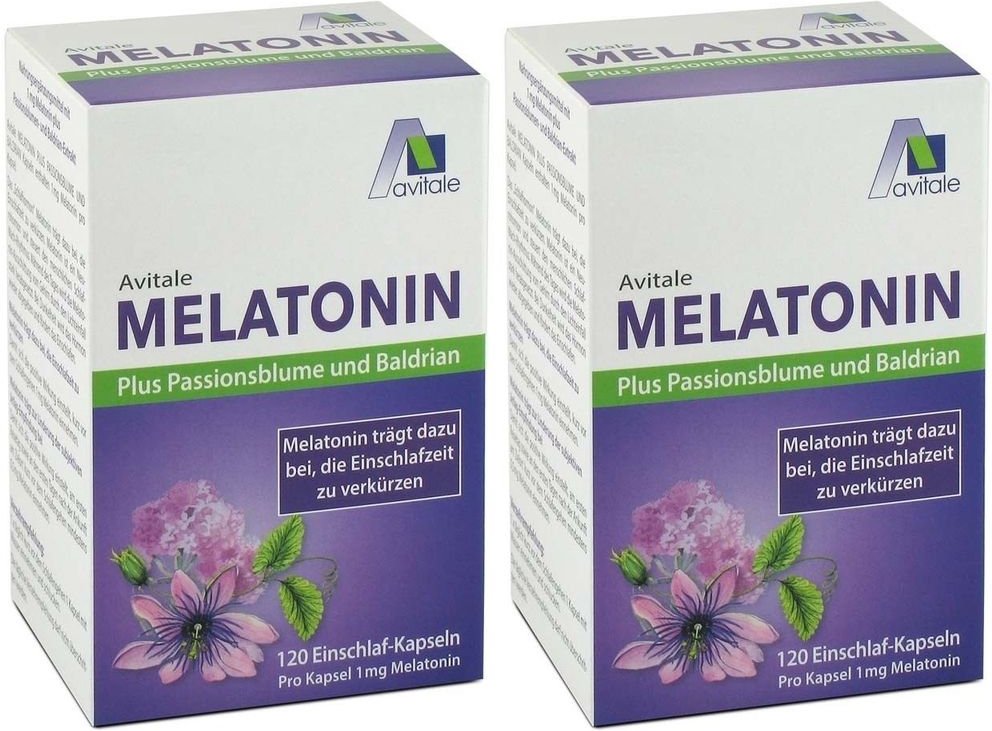 MELATONIN+PASSIONSBLUME+Baldrian Kapseln 2x 2x120 St