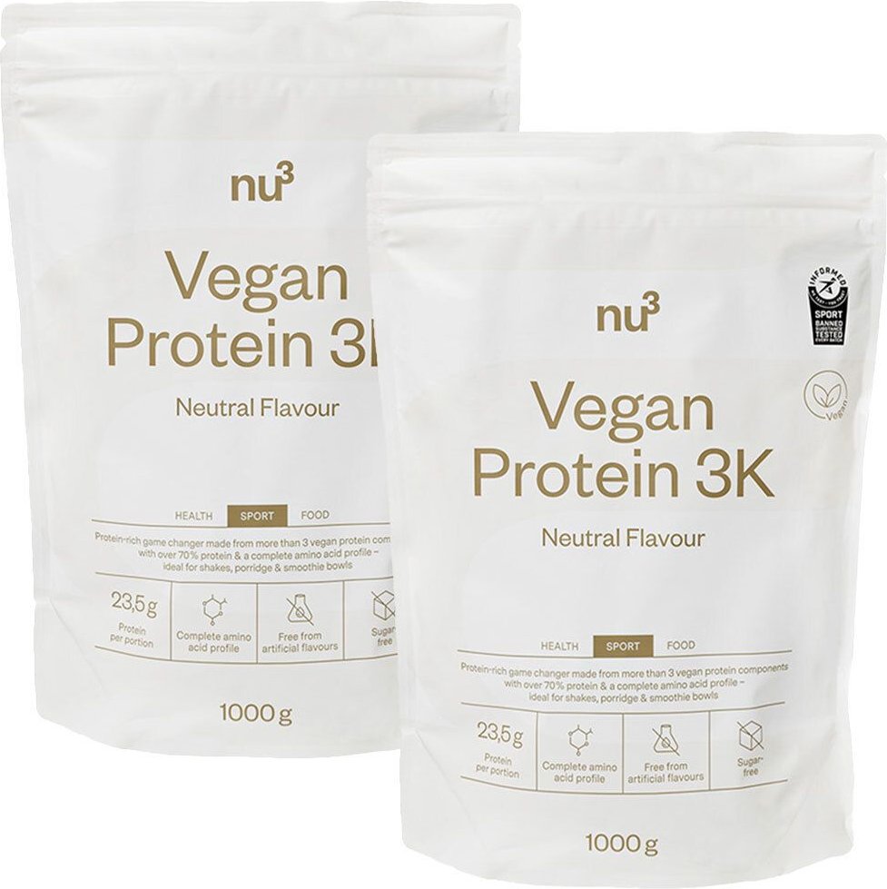 nu3 Vegan 3K Neutral Doppelpack 2x1000 g Pulver