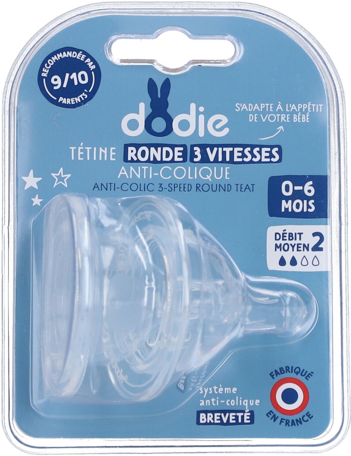 Dodie Zuigspeen Initiation 3 Speed 2 Flow 0-6m St Sauger