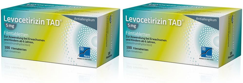Levocetirizin TAD 5MG FTA Doppelpack 2x100 St Filmtabletten