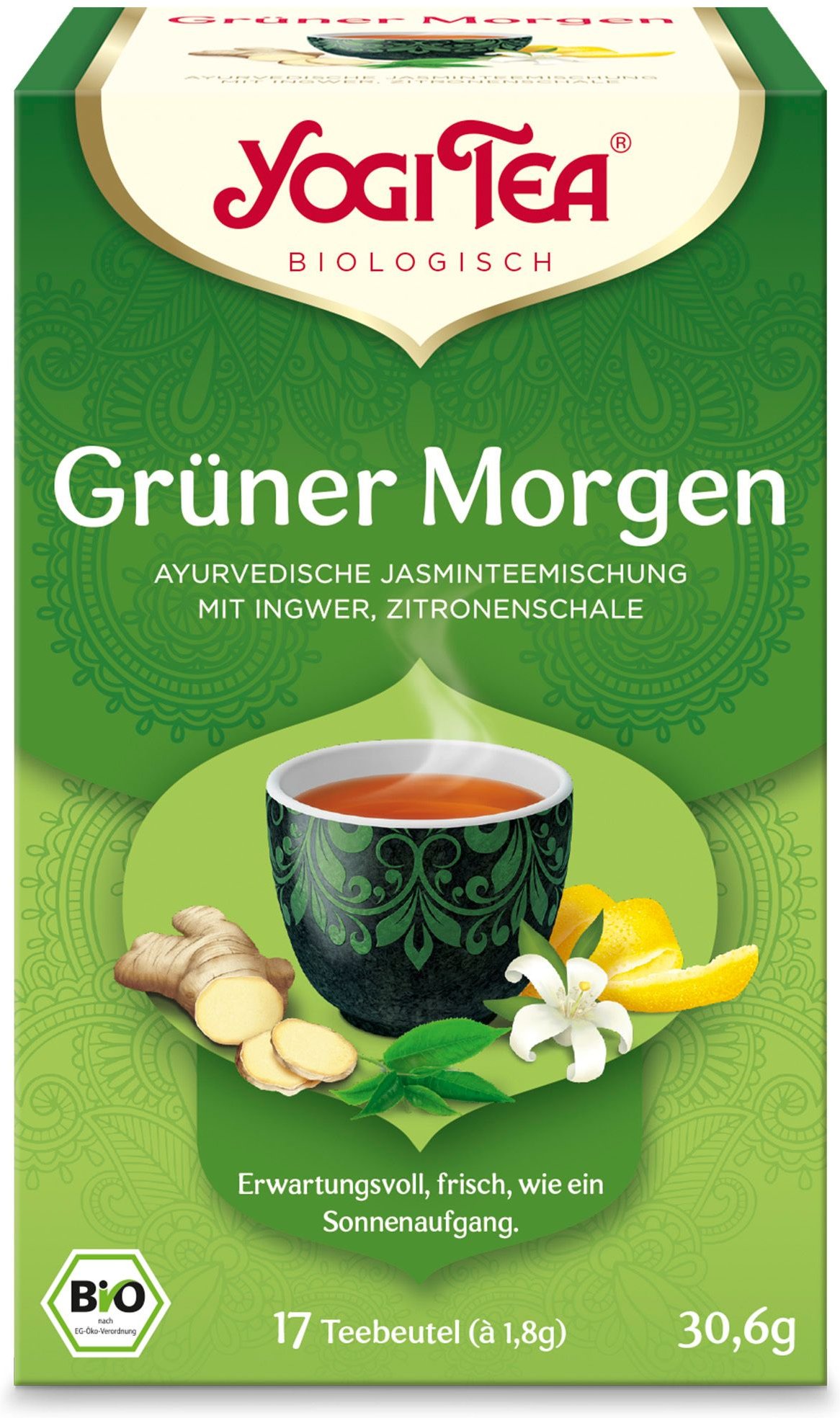 Yogi TEA Grüner Morgen Bio Filterbeutel 17x1,8 g