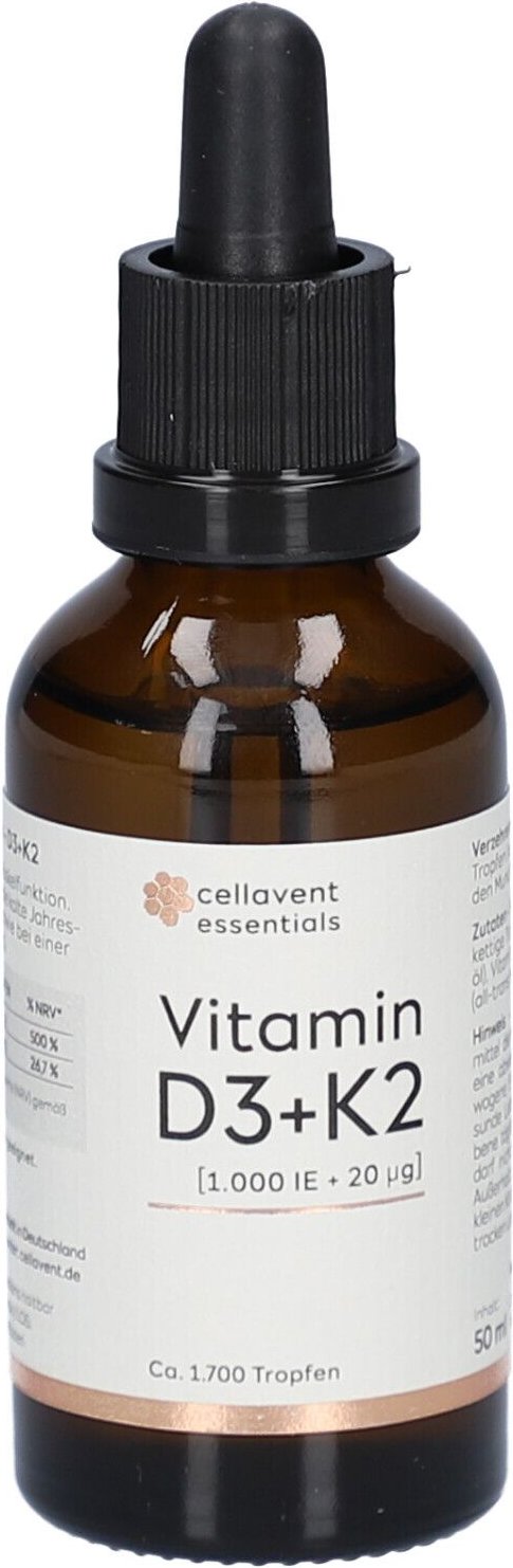 Cellavent essentials D3 1000 I.e. K2 Öl 50 ml