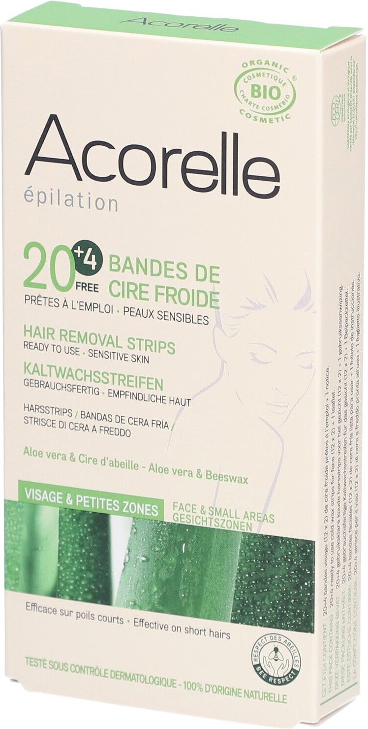 Acorelle BD Cire Froid VIS BIO 20 1 St Streifen
