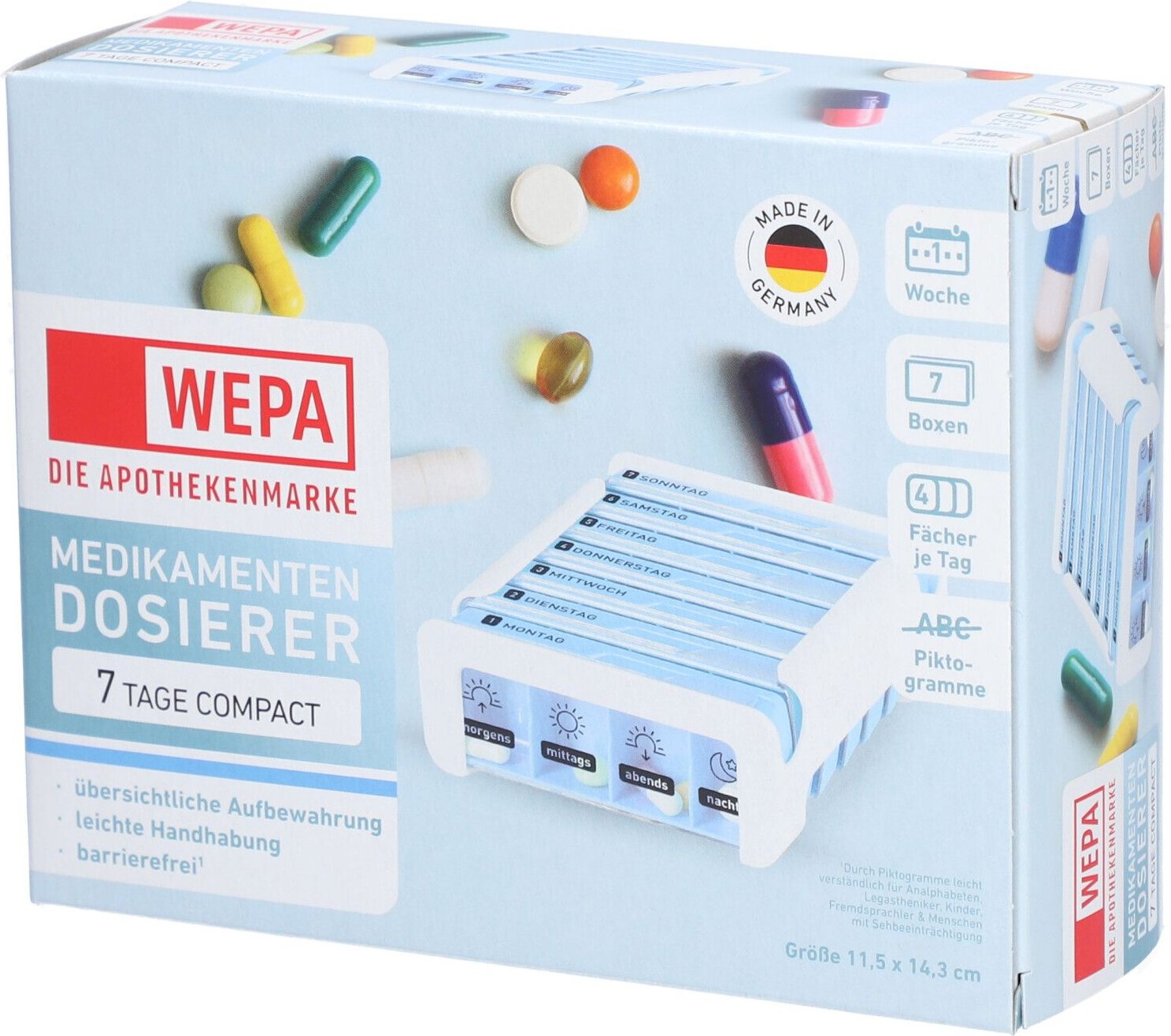 Wepa 7 Tage Compact Wochenmagazin weiß / blau
