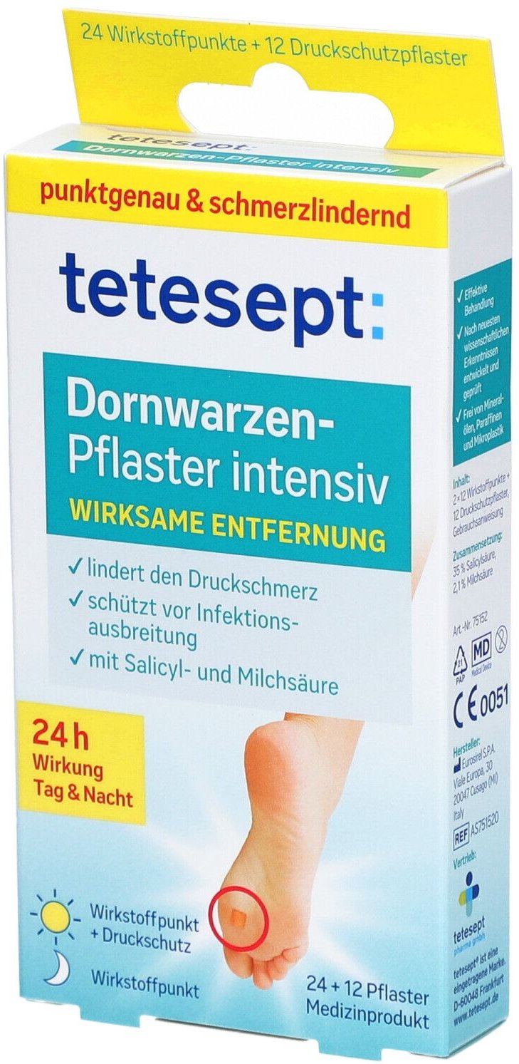 Tetesept Dornwarzen-Pflaster intensiv 12 St Pflaster
