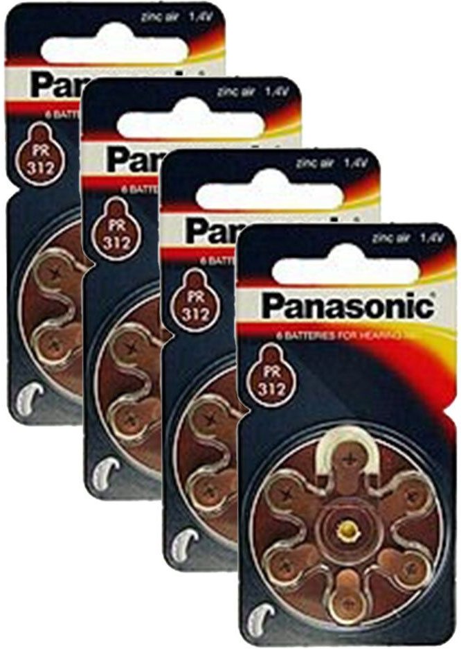 Batterien f.Hörgeräte Panasonic Pr312 4x 4x6 St