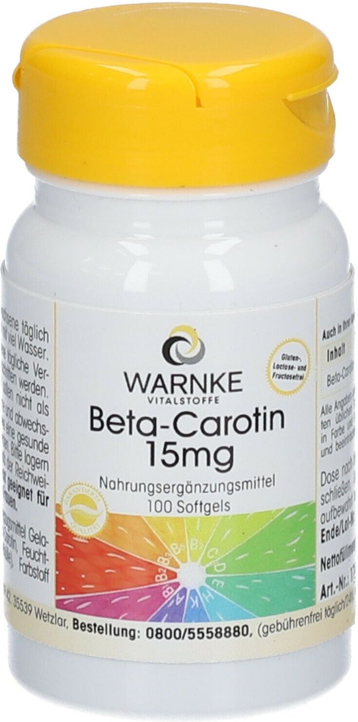Thumbnail - Beta Carotin Kapseln 15 mg 100 St