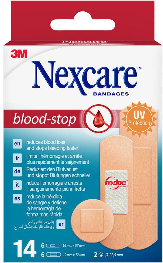 Nexcare blood-stop Pflasterstrips 14 St Pflaster