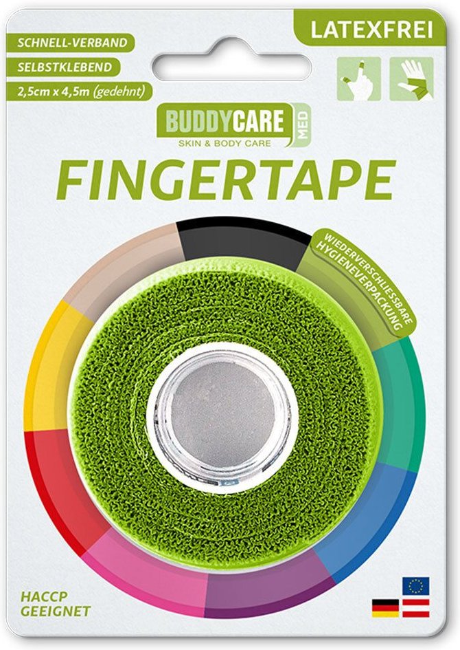 Fingertape latexfrei Buddycare MED grasgrün 1 St Verband