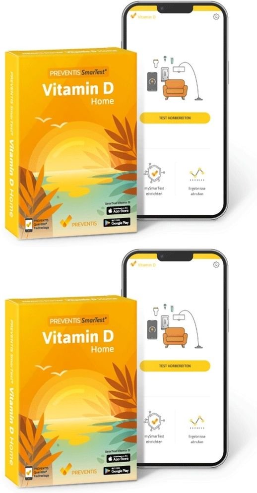 Preventis SmarTest Vitamin D Selbsttest Blut 2x 2x1 St Test