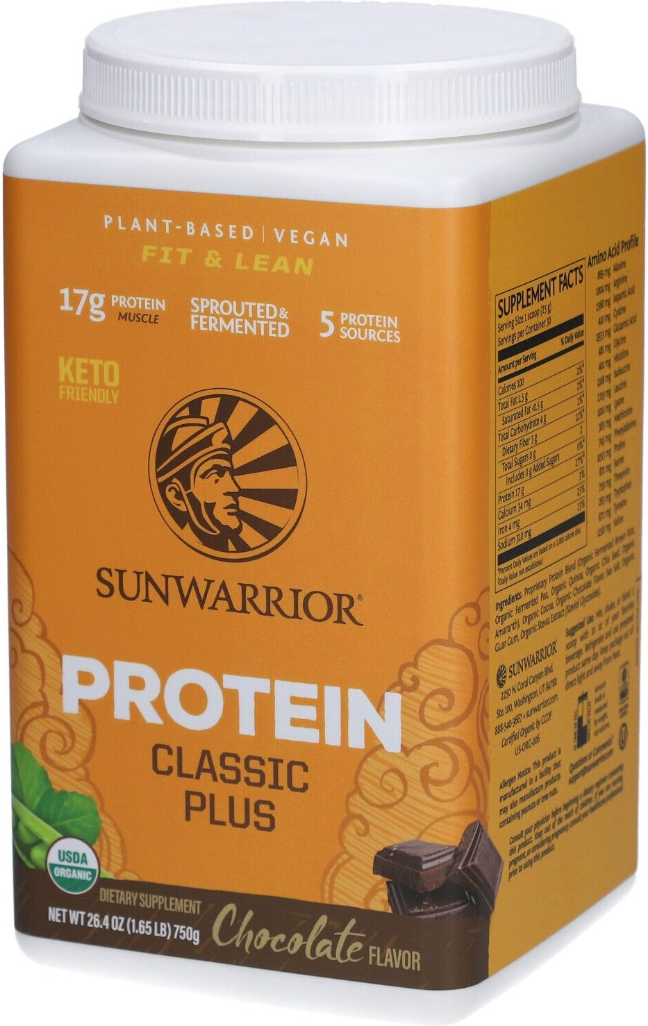 Classic Plus Schoko Bio Reis-Erbsen-Chia-Quinoa+Am 750 g Pulver