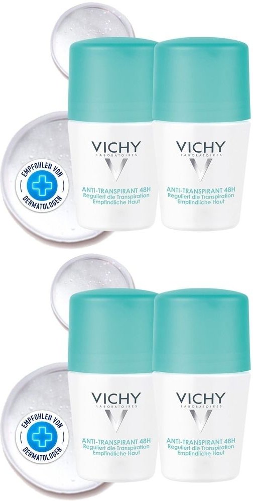 Vichy DEO Roll-on Antitranspirant 48h Doppelpack 2x 2x2x50 ml Roller