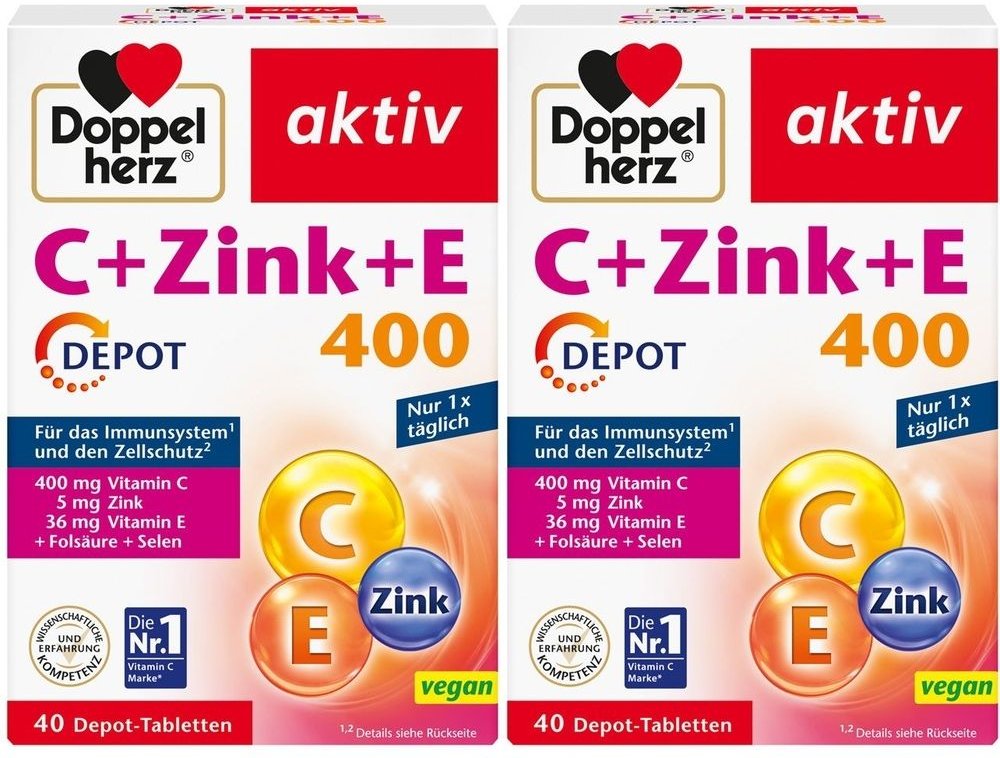 Doppelherz C+Zink+E Depot Tabletten 2x 2x40 St