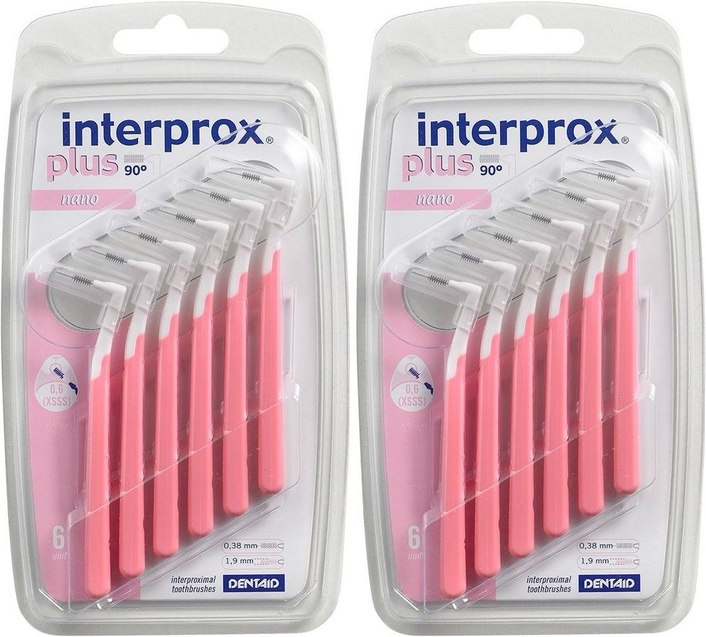 INTERPROx Plus Nano Rosa x2 2x6 St Zahnbürste