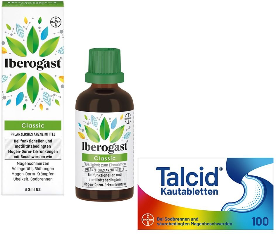 Talcid Kautabletten + Iberogast Classic 1 St Set