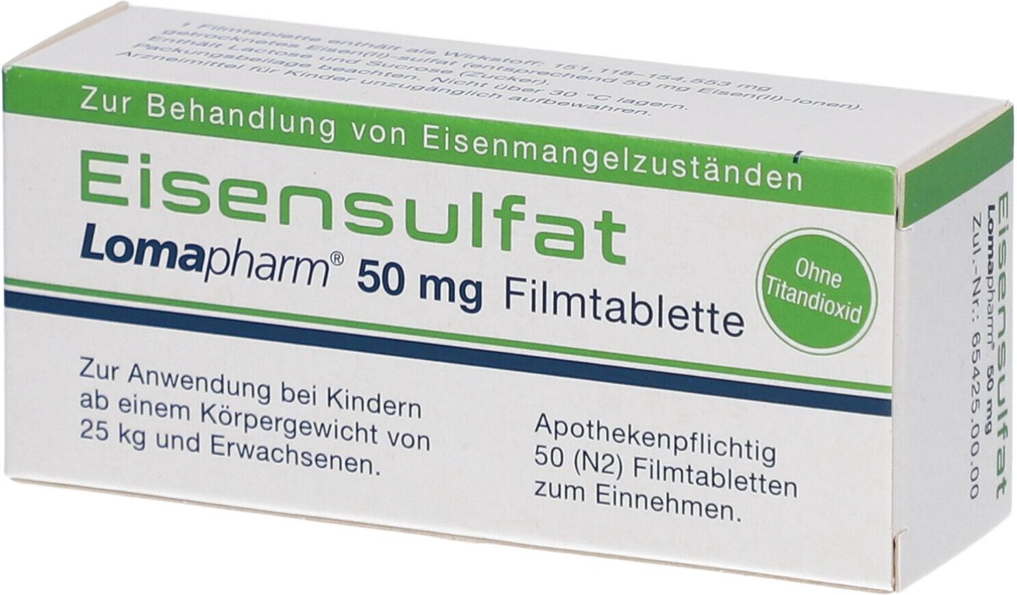 Eisensulfat Lomapharm 50 mg Filmtabletten