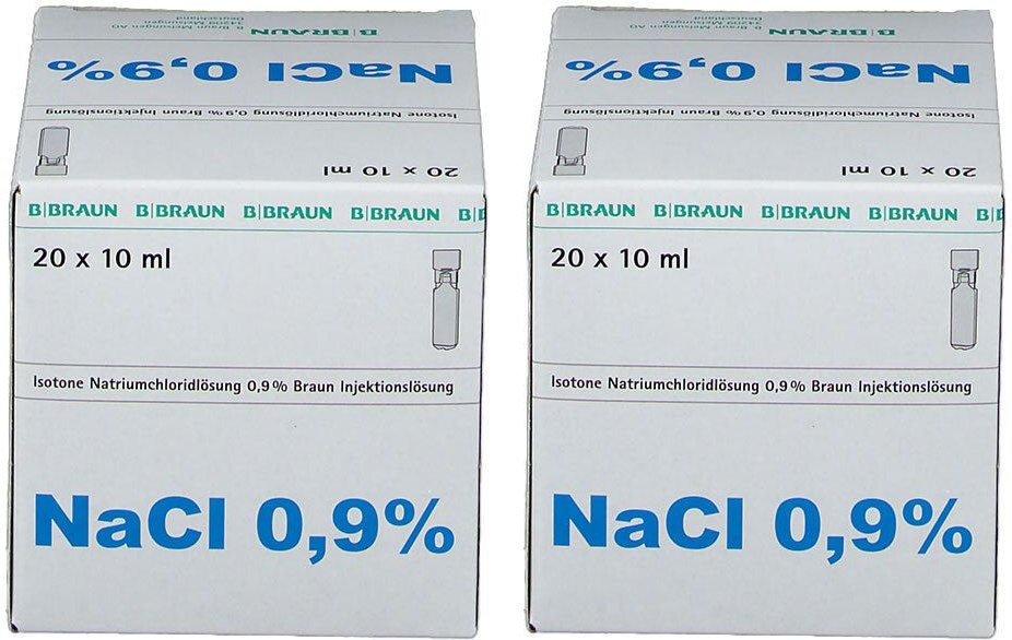 Kochsalzlösung 0,9% Miniplasco connect x2 2x20x10 ml Injektionslösung