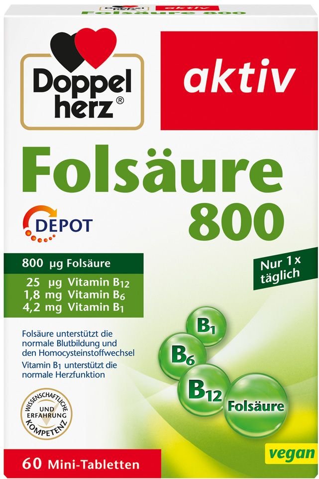 Thumbnail - Doppelherz Folsäure 800 Depot Tabletten
