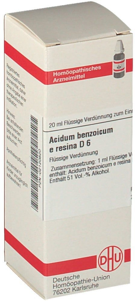 Acidum Benzoicum E Resina D 6 Dilution 20 ml