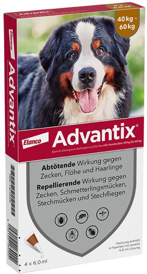 Thumbnail - Advantix Spot-on Lsg.z.Auftr.a.d.H.f.Hund 40-60 kg 4x6 ml Lösung