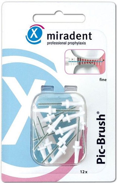 Miradent Interd.Pic-Brush Ersatzb.fein weiß 12 St Zahnbürste