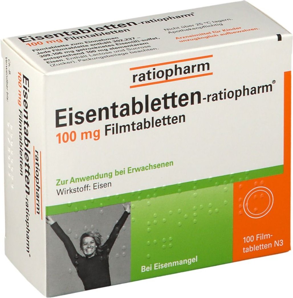 EISENTABLETTEN-ratiopharm 100 mg Filmtabletten St