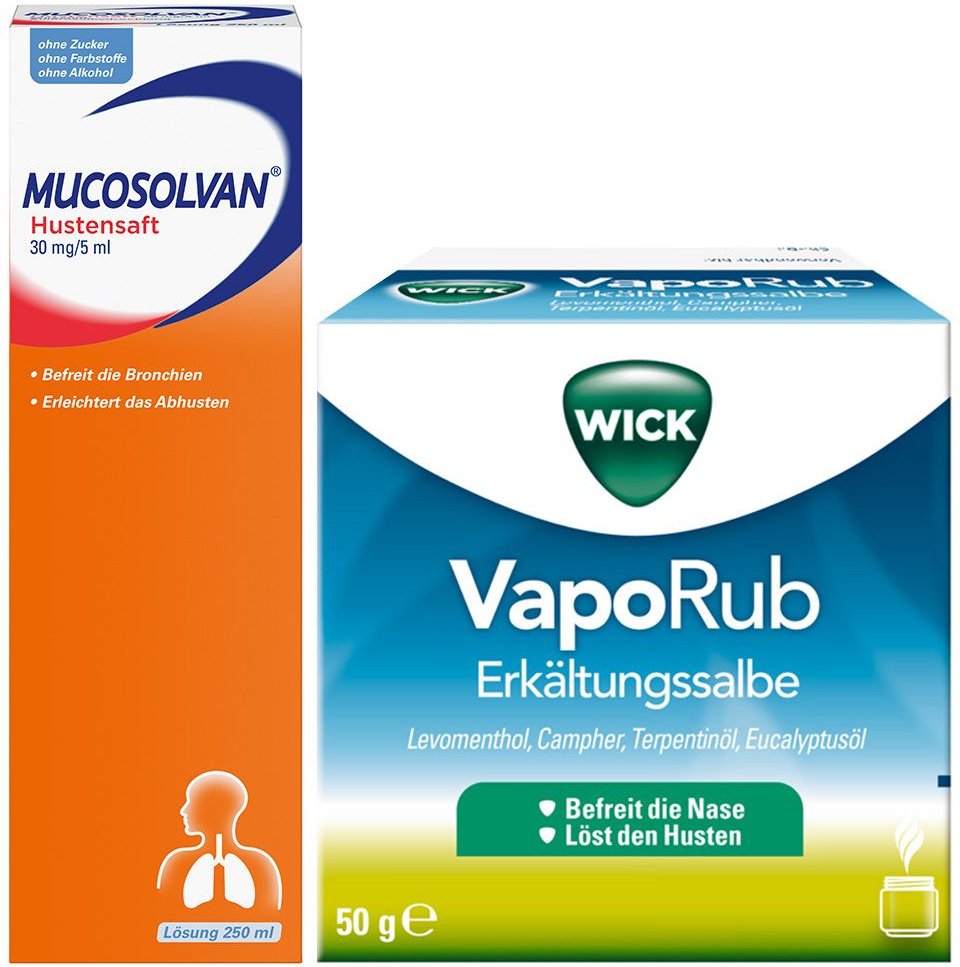Thumbnail - Erkältungsset Wick VapoRub + Mucosolvan® Hustensaft 1 St Set