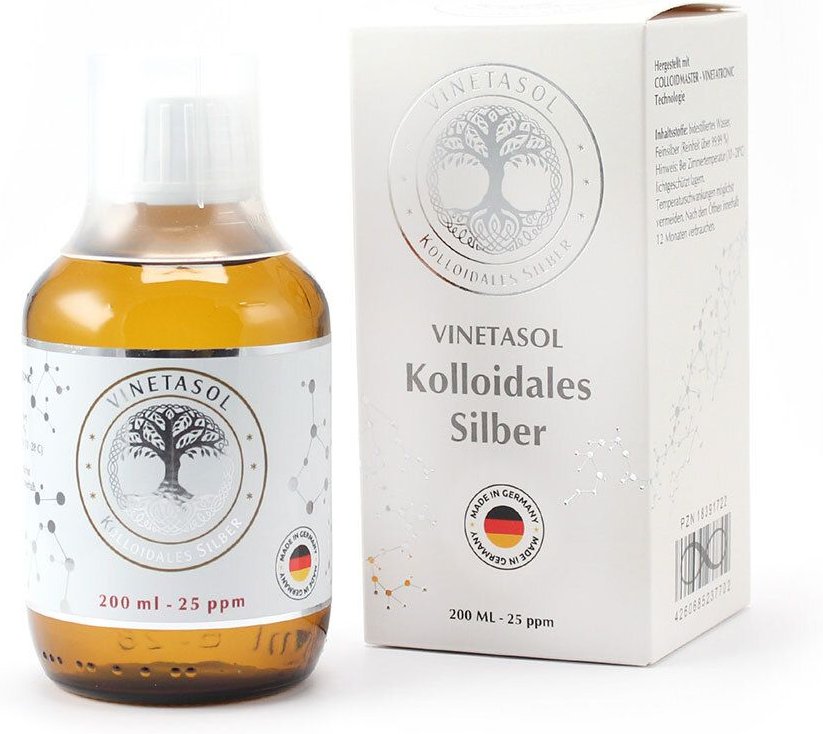Vinetasol kolloidales Silber 25 ppm 200 ml Flüssigkeit