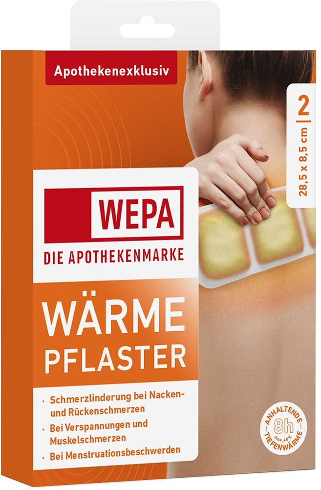 Wärmepflaster Nacken/Rücken 8,5x28,5 cm Wepa 2 St Kompressen