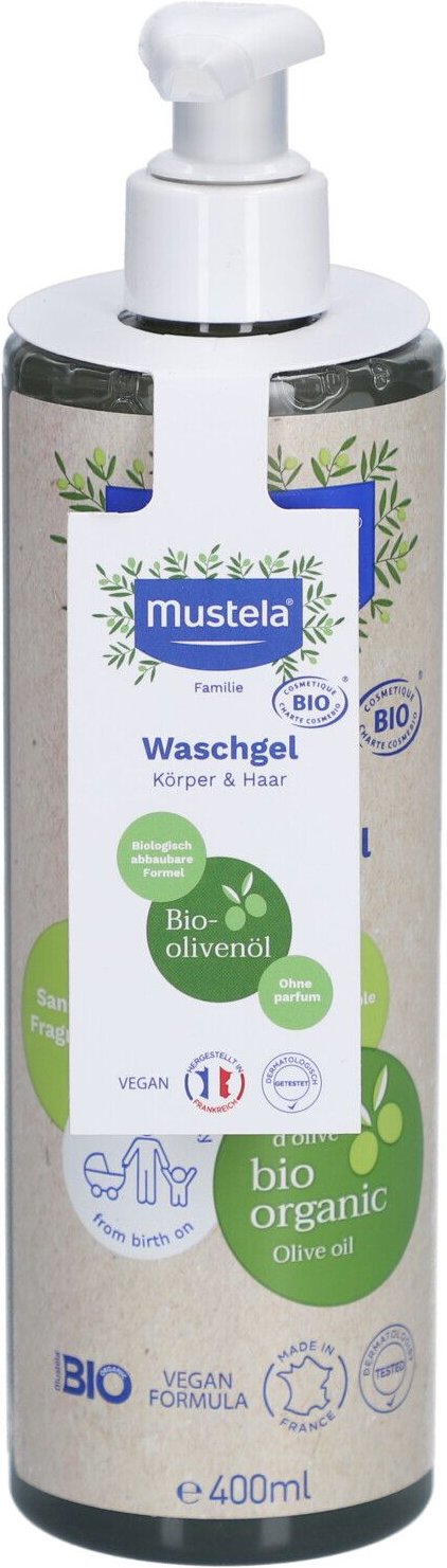 Mustela Baby Wasgel Lichaam en Haar Bio 400 ml Waschgel